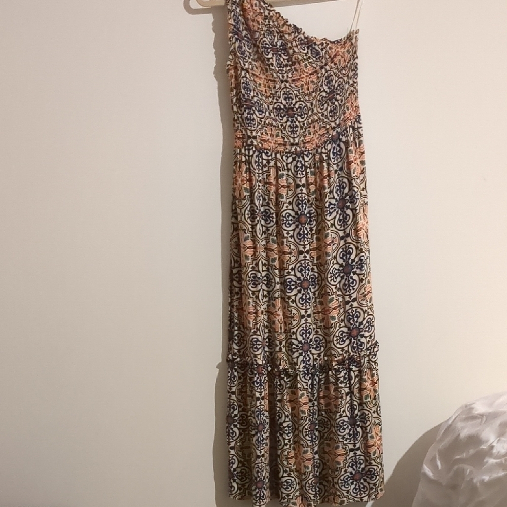Elegant Multicolor Patterned Women's Dress